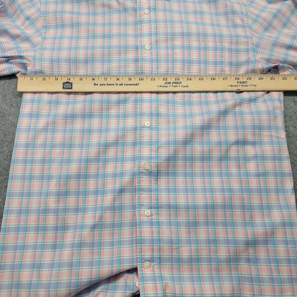 Vineyard Vines Murray Shirt Mens Large Pink Blue Check Button Down Long Sleeve - Picture 4 of 15